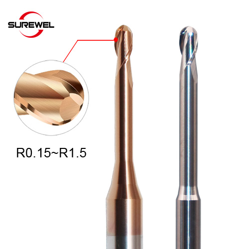 2 Flute Long Neck Micro Diameter Cutter R0.15-R1.5