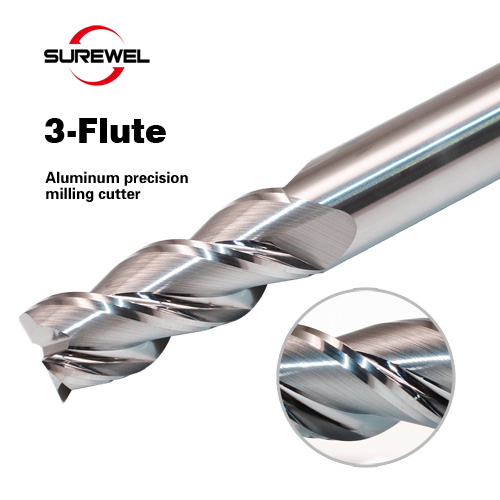 Carbide 3-Flute End Mill for Precision Aluminum Machining