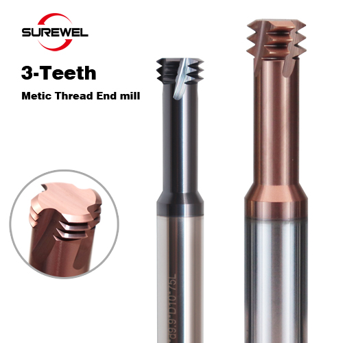 HRC65 Metric Three Teeth Thread Milling