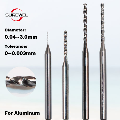 Micro Solid Carbide Drill Bit 0.04mm to 3.0mm Shank Diameter