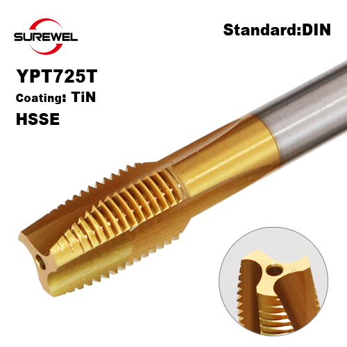 YPT725T Spiral Point Tap HSSE TiN coating