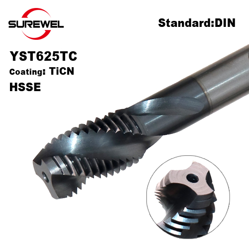 YST625TC Spiral Fluted Tap HSSE TiCN coating
