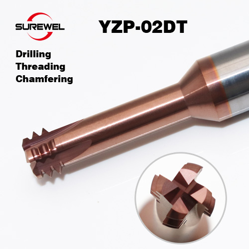 Multifunctional 3 in 1 thread milling M3-M12 Drilling and milling chamfered