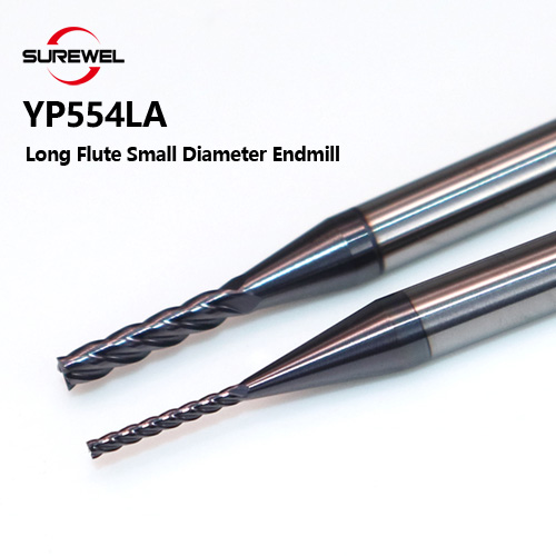 Carbide 4-Flute Long Neck milling cutter 1.0mm-4.0mm micro diameter end mills
